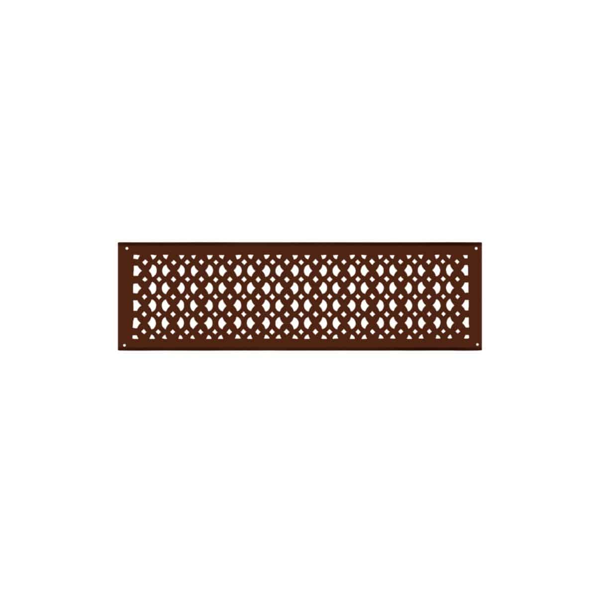 Air Return Grill 6″ X 26″ VR100 With Holes And Matching Screws Top Faceplate Size 8″ x 28-1/2″ HVAC Duct Cover Decorative Handcrafted High-Quality Metal – Cast Aluminum Powder Coated Re-Paintable For Walls, Ceilings, And Floors without Damper