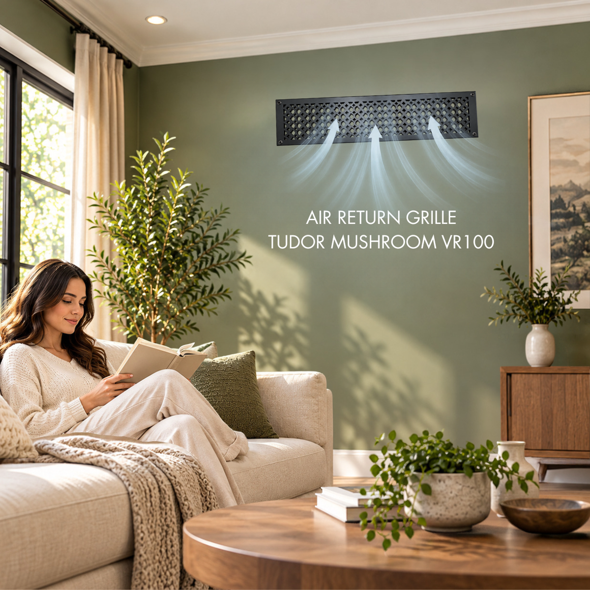 6" x 28" Air Return Grille Cast Aluminum | VR100 Tudor Mushroom Design Vent Cover | Wall, Ceiling & Floor | HVAC Register