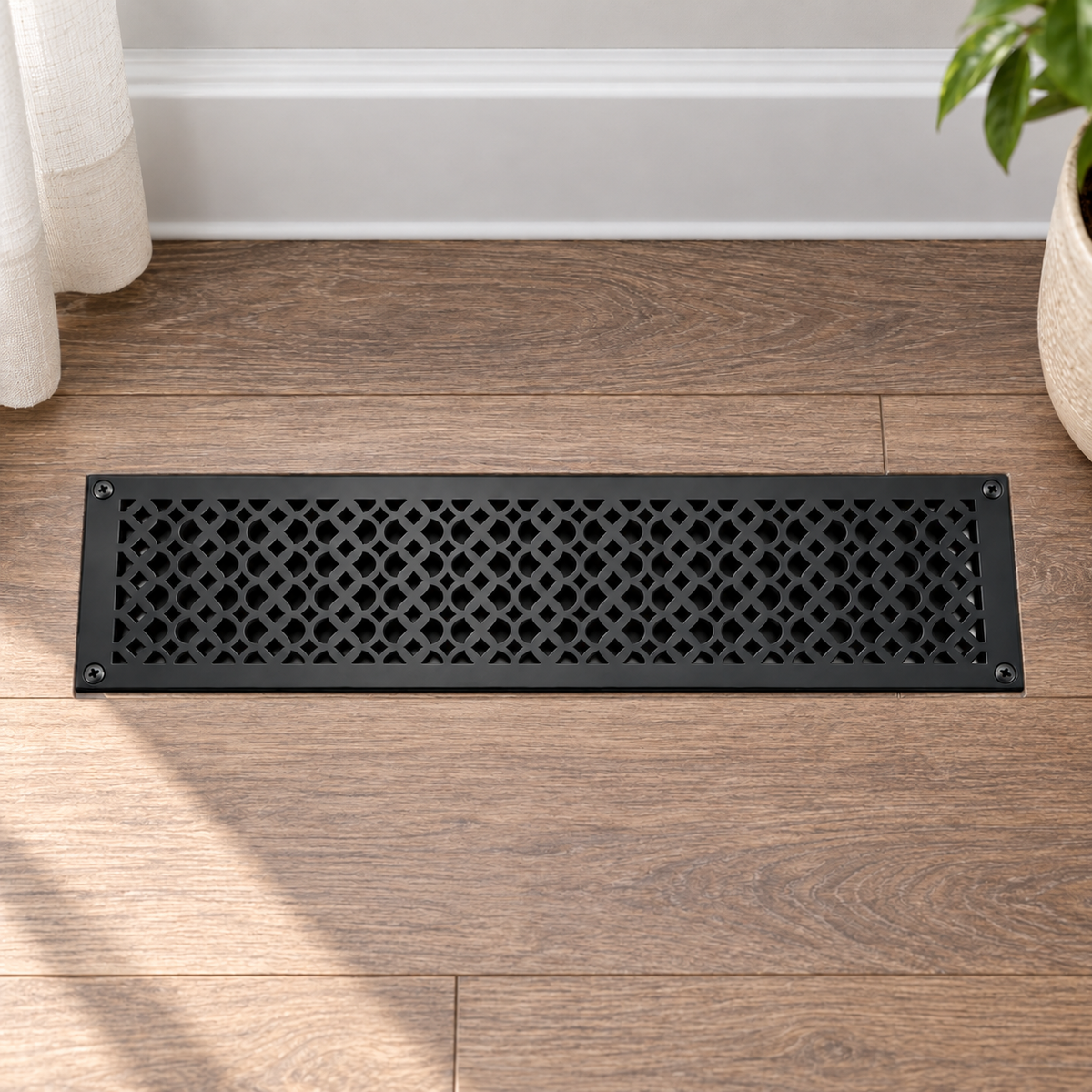 6" x 28" Air Return Grille Cast Aluminum | VR100 Tudor Mushroom Design Vent Cover | Wall, Ceiling & Floor | HVAC Register