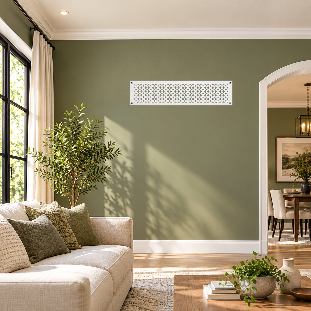 6" x 28" Air Return Grille Cast Aluminum | VR100 Tudor Mushroom Design Vent Cover | Wall, Ceiling & Floor | HVAC Register