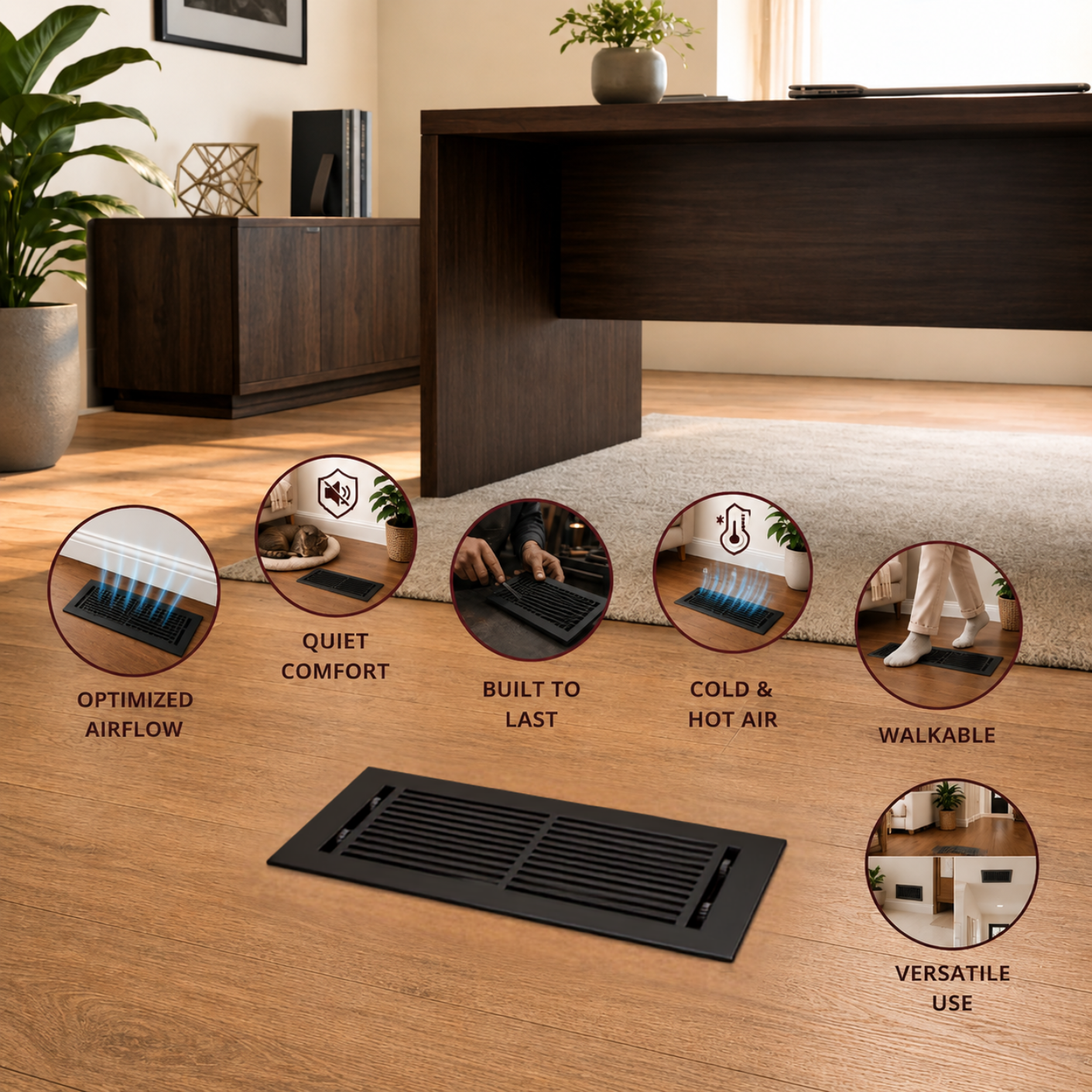 Benefits of the floor register 