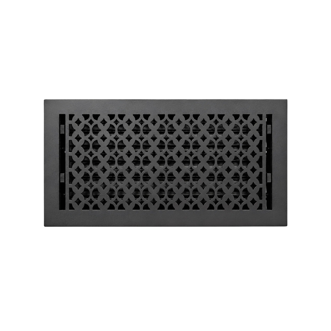 Floor register color black in a white background

