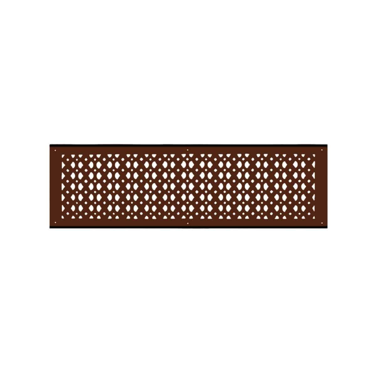 Air Return Grill 8″ X 30″ VR100 With Holes And Matching Screws Top Faceplate Size 10″ x 32″ HVAC Duct Cover Decorative Handcrafted High-Quality Metal – Cast Iron Powder Coated Re-Paintable For Walls, Ceilings, And Floors without Damper