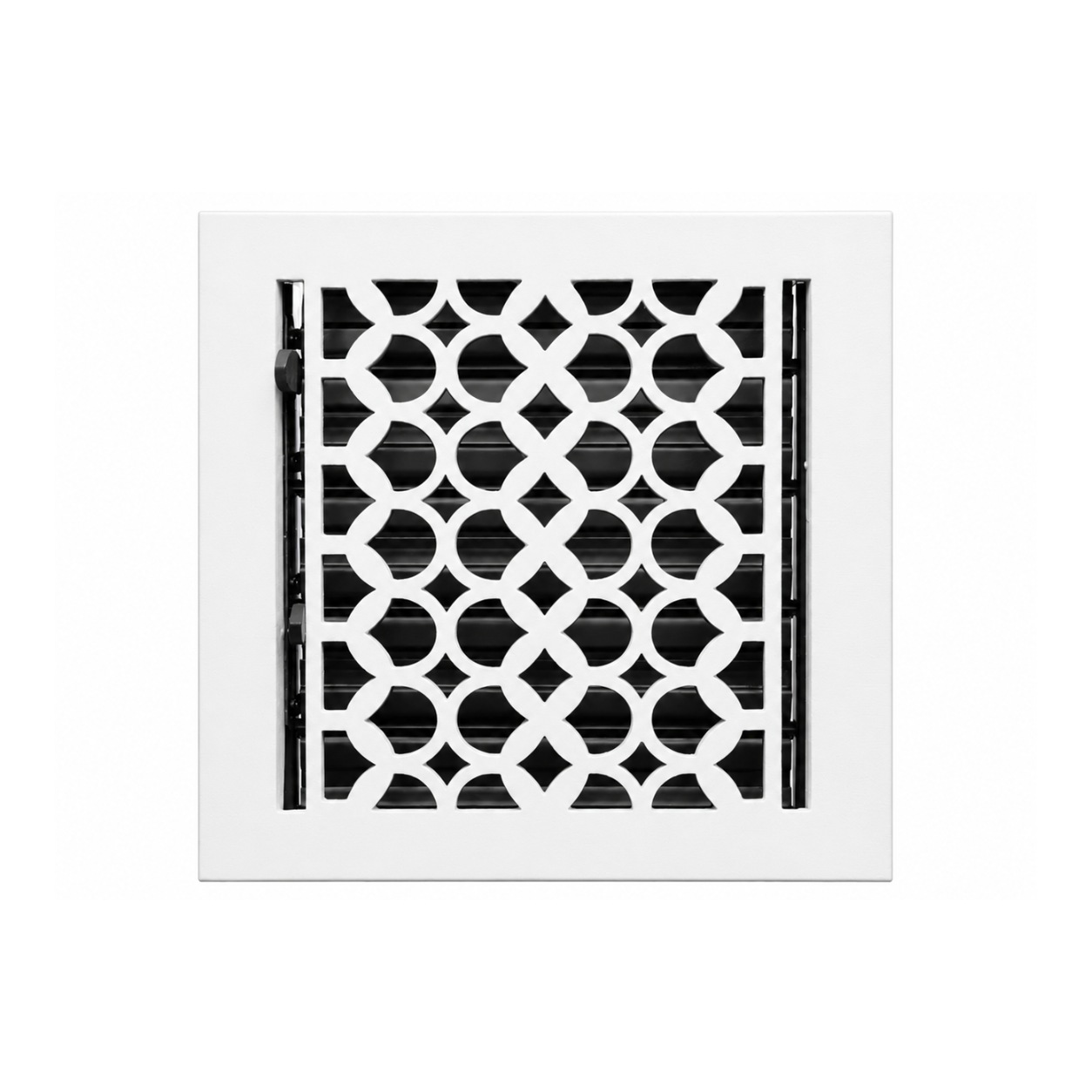 Cast Iron Floor Register 8" x 8” with Damper, Tudor Mushroom Design Vent Cover VR100