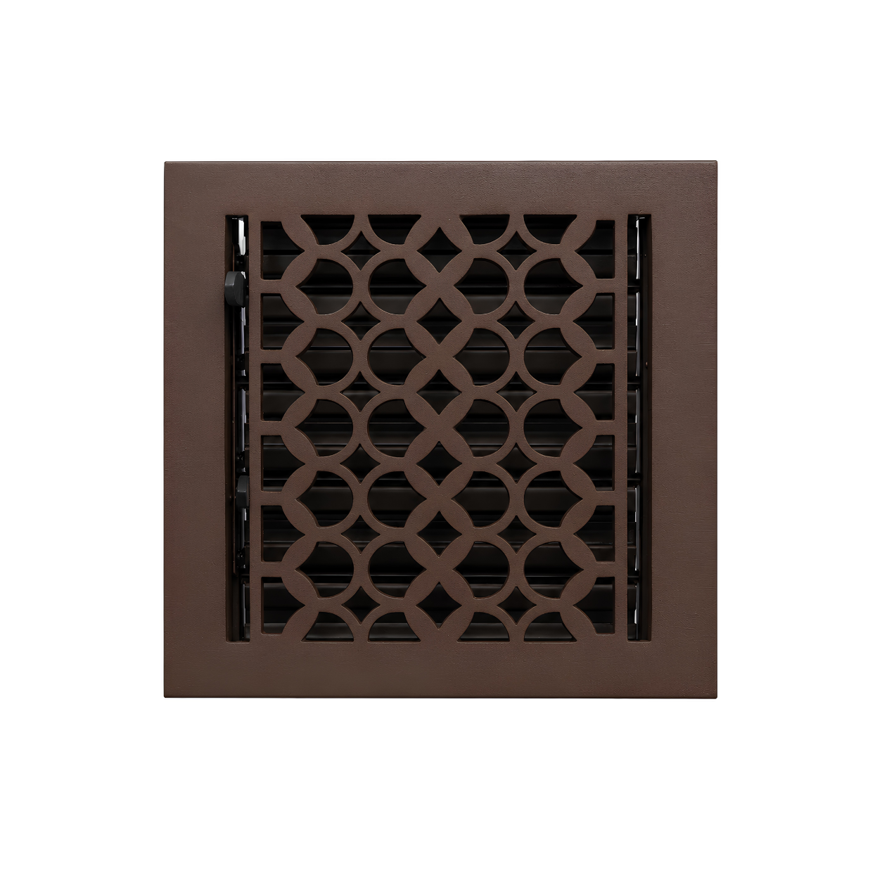 Cast Iron Floor Register 8" x 8” with Damper, Tudor Mushroom Design Vent Cover VR100