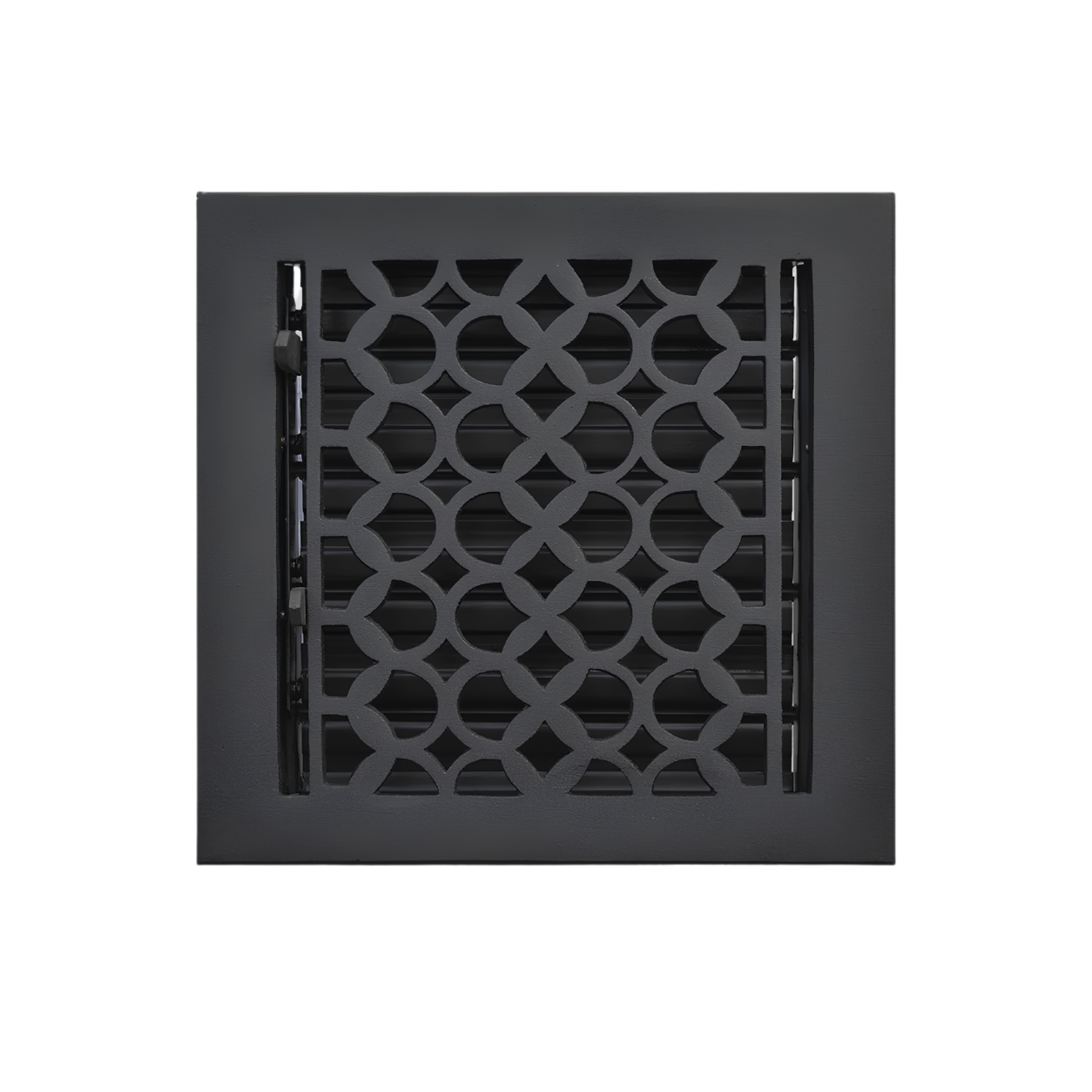 Cast Iron Floor Register 8" x 8” with Damper, Tudor Mushroom Design Vent Cover VR100