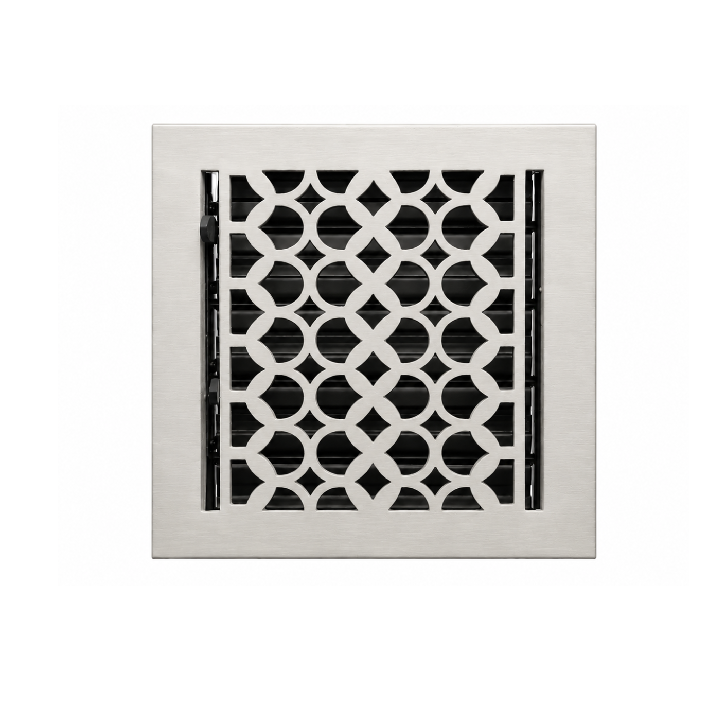 Floor register white in a white background