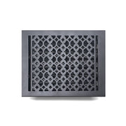 Floor Vent Cover / Register Size: 9” x 12” VR100 with Damper top faceplate outer size 10.5″ x 14″, thickness 5 mm, decorative handcrafted high-quality metal – cast aluminum powder coated Re-paintable for floors, walls, and ceilings