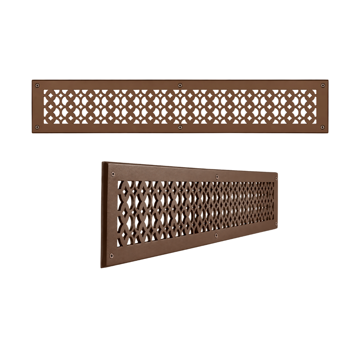 3" x 24" Air Return Grille Cast Aluminum | VR100 Tudor Mushroom Design Vent Cover | Wall, Ceiling & Floor | HVAC Register