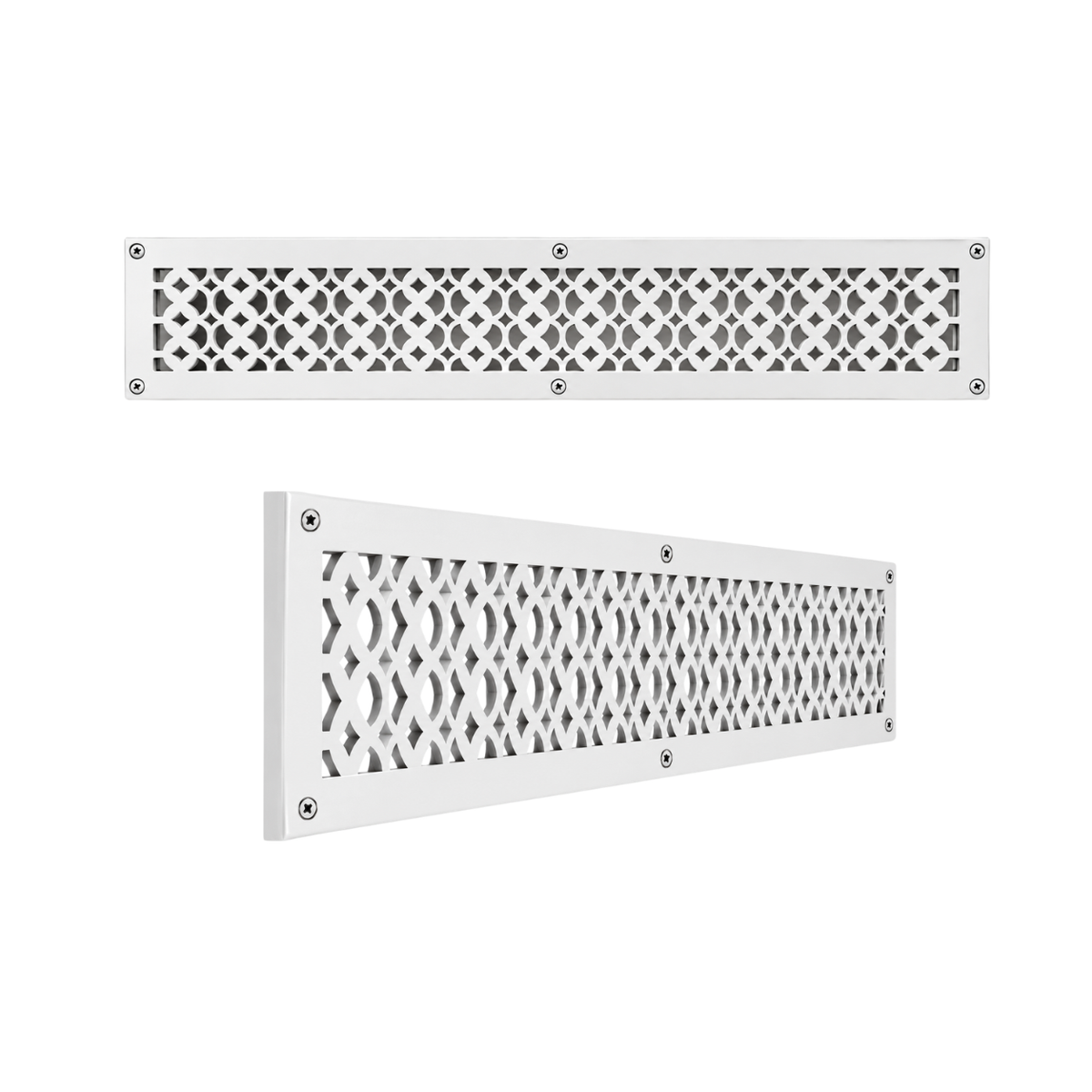 3" x 24" Air Return Grille Cast Aluminum | VR100 Tudor Mushroom Design Vent Cover | Wall, Ceiling & Floor | HVAC Register