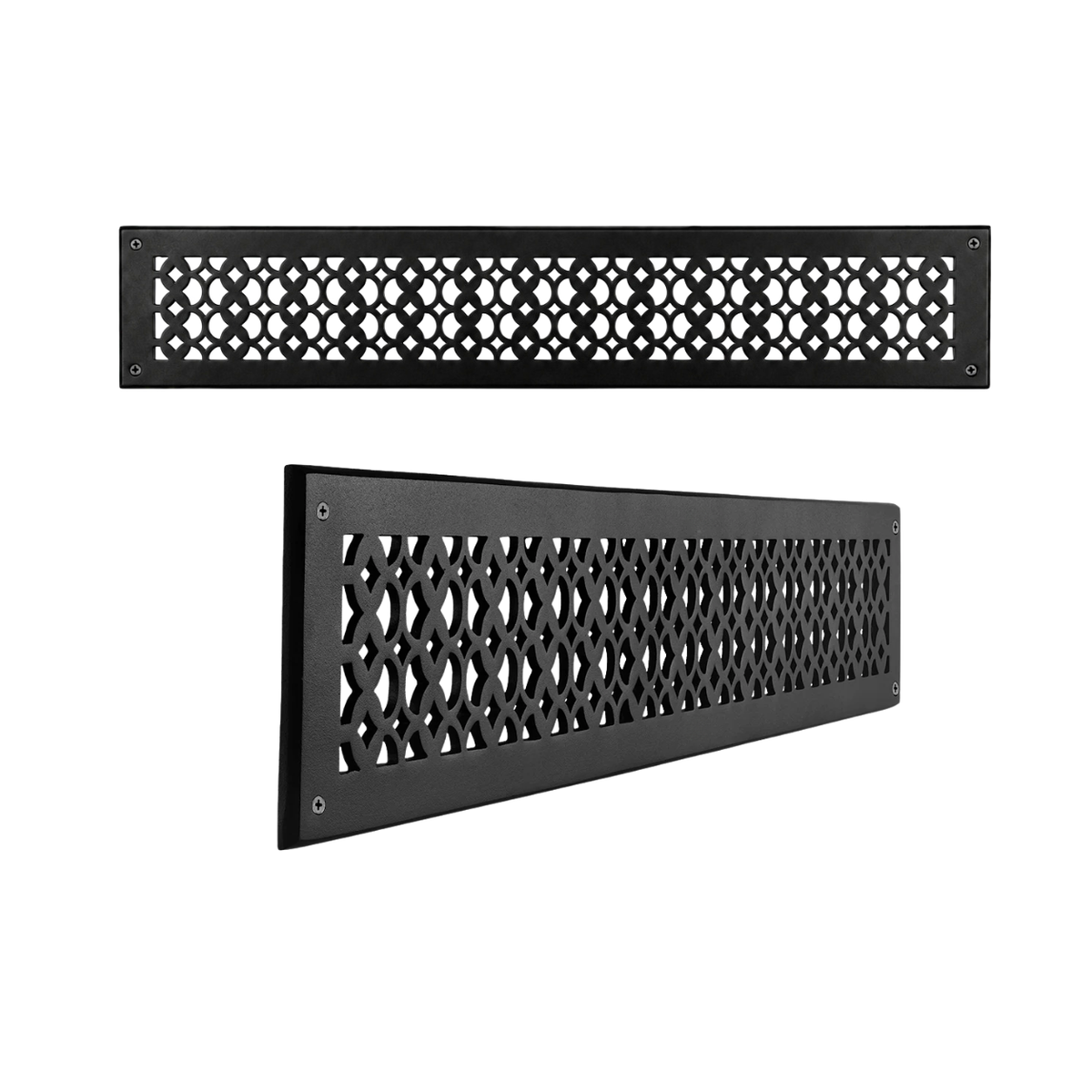 4" x 30" Air Return Grille Cast Aluminum | VR100 Tudor Mushroom Design Vent Cover | Wall, Ceiling & Floor | HVAC Register