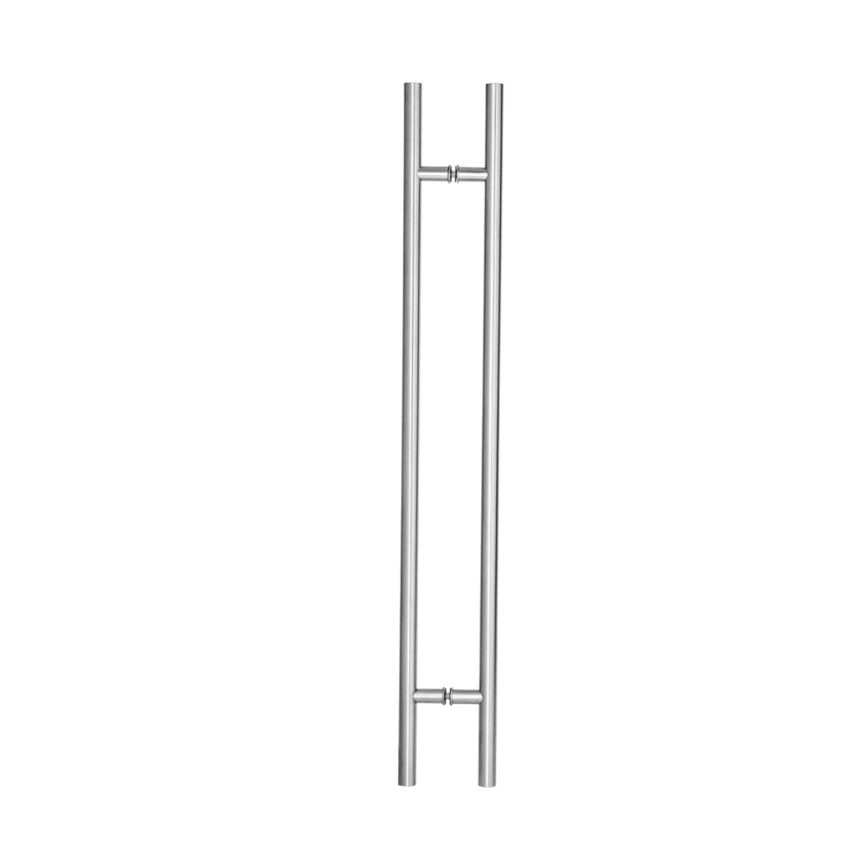 Poignée de porte d'entrée dos à dos de 45,7 cm (18 po) – Modèle rond en « H », style échelle moderne | Acier inoxydable 304 de qualité supérieure | Finition brossée satinée