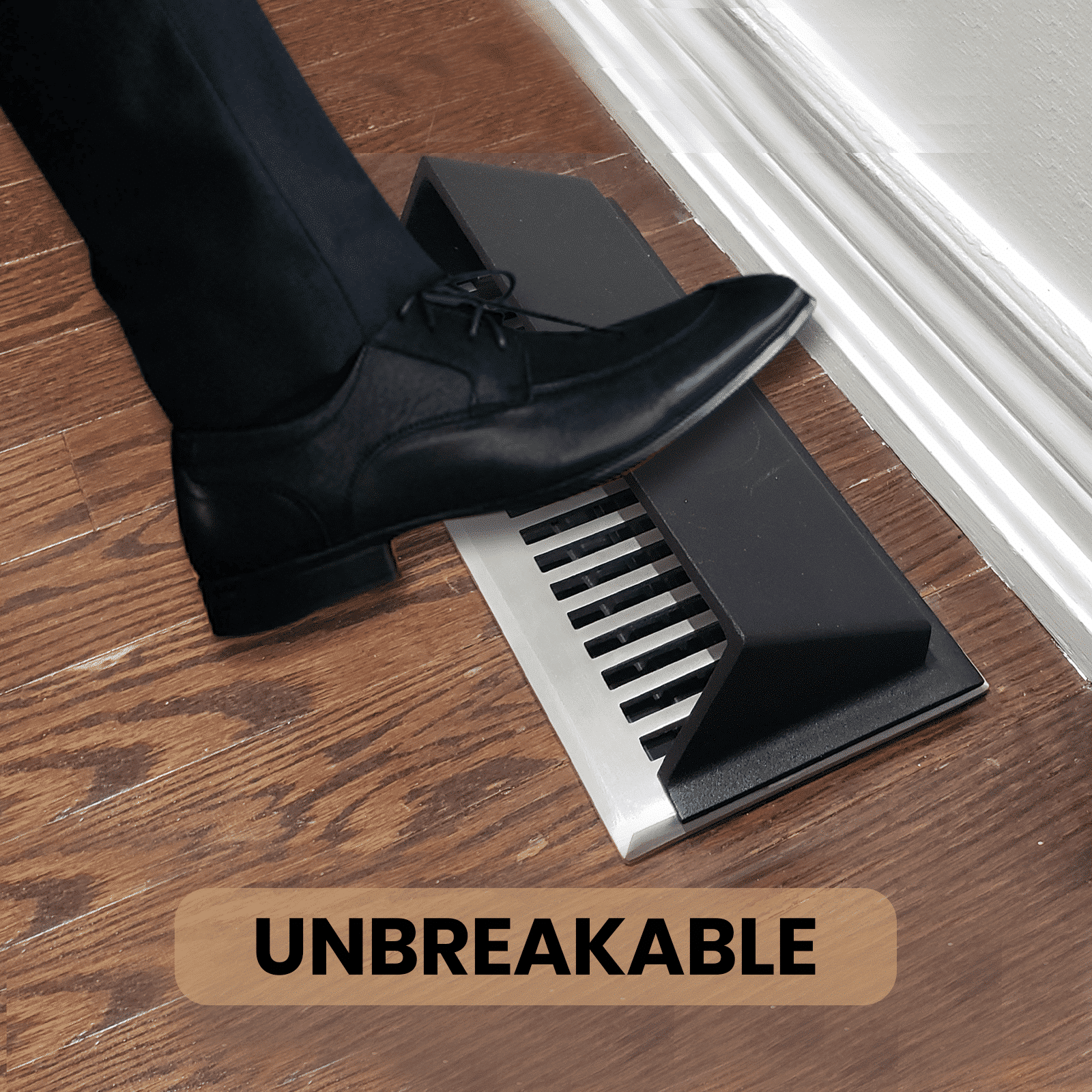 Metal Floor Vent Air Deflector 4″x10″ – Heavy-Duty Cast Aluminum HVAC Diverter Cover – Fits multiple standard 2″x10″, 3″x10″, 4″x10″, 6″x10″ Vent openings – Modern Design – Ideal for Use Under Furniture or Curtains, White Finish.