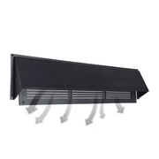 Floor Vent Air Deflector / Diverter - 48", Covers Mostly 4"X48", 6"X48" And 8"X48", Vent Duct Openings, Decorative HVAC Duct Cover - Heavy Duty Cast Aluminum Metal Powder Coated Re-Paintable For Floors and Wall - Modern Design