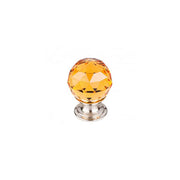 Bouton en cristal ambré 1-1/8 po