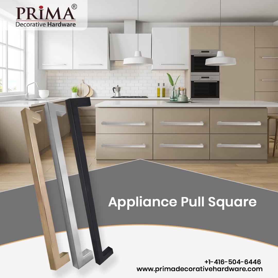 Appliance Pull / Door Handle - Square 24" C/C Stainless Steel Bar 25mmx25mm