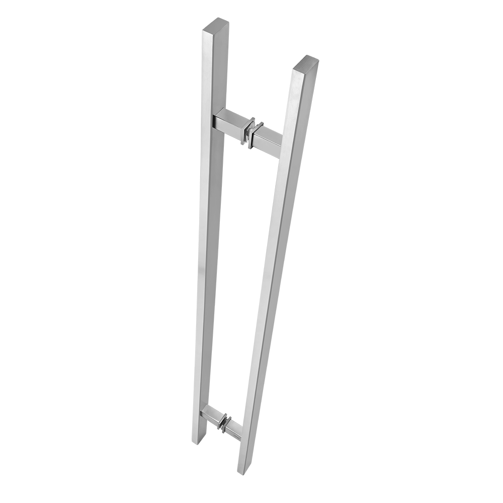 Poignée de porte d'entrée dos à dos de 91 cm (36 po) – Modèle rectangulaire « H », style échelle moderne | Acier inoxydable 304 de qualité supérieure | Finition brossée satinée