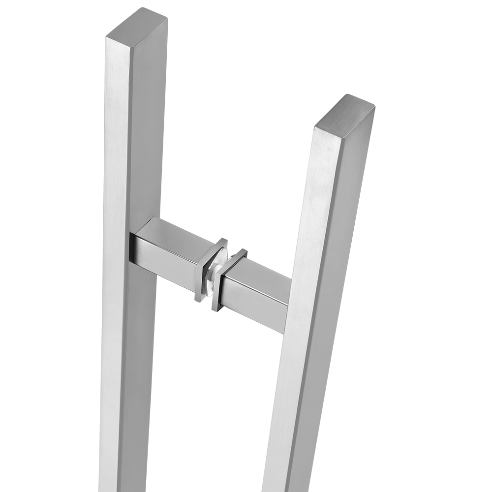 Poignée de porte d'entrée dos à dos de 91 cm (36 po) – Modèle rectangulaire « H », style échelle moderne | Acier inoxydable 304 de qualité supérieure | Finition brossée satinée