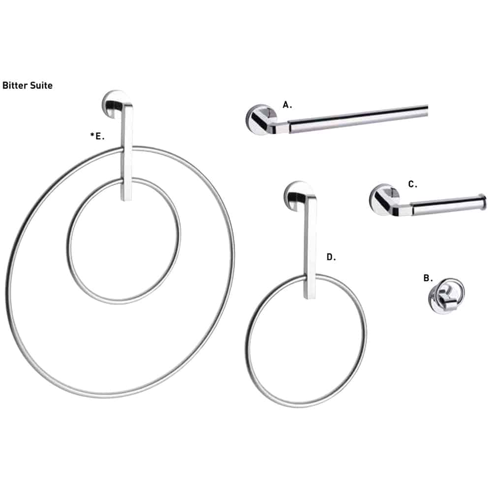 Taymor Bitter Suite Paper Holder Polished Chrome