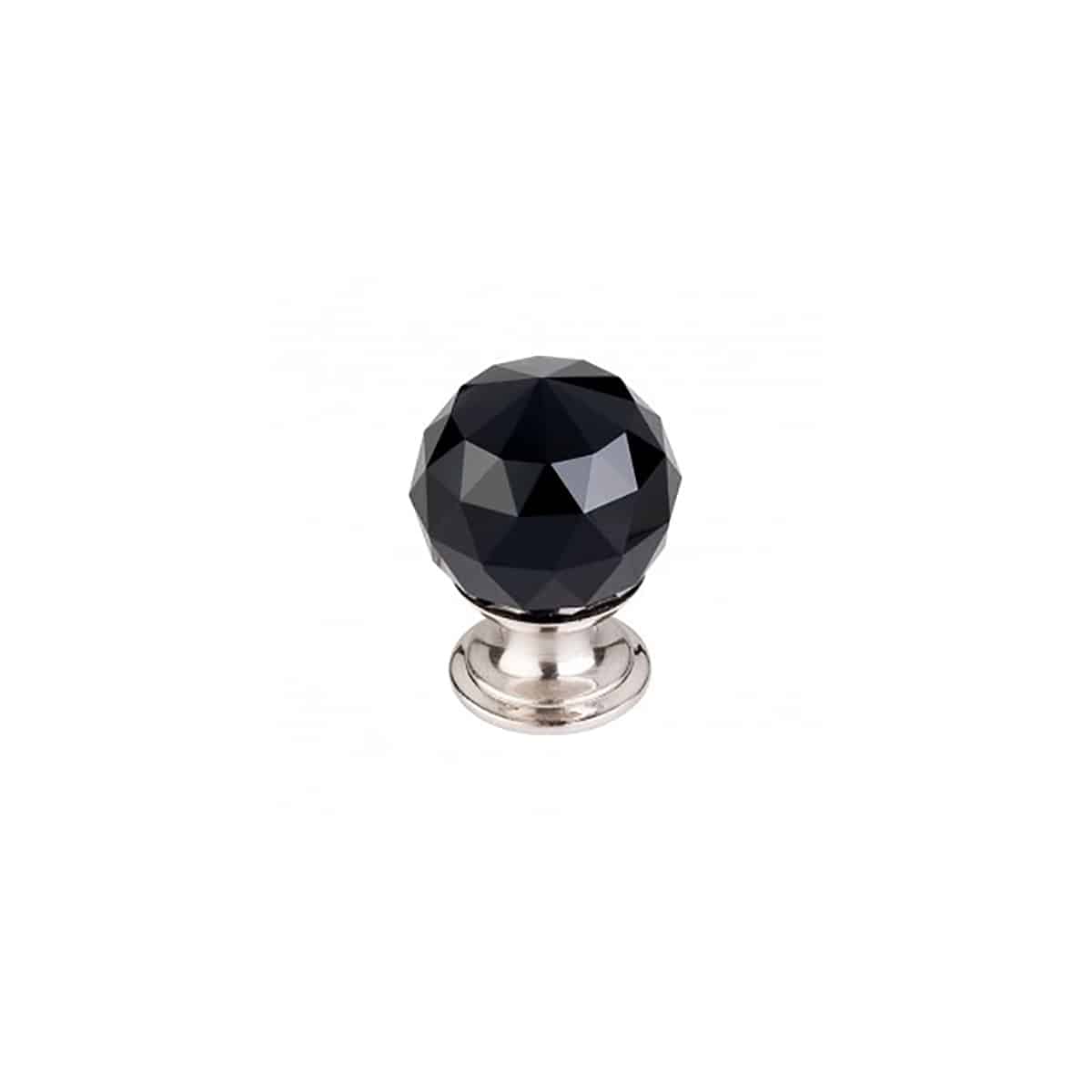 Black Crystal Knob 1-1/8 Inch
