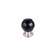 Bouton en cristal noir 1-1/8 po