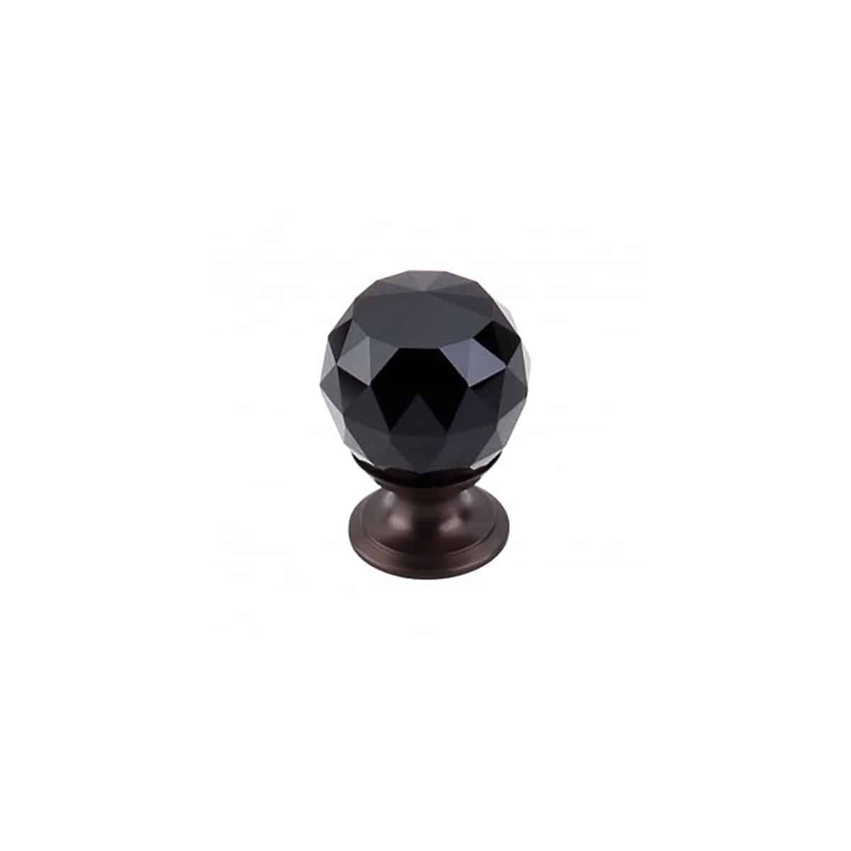 Bouton en cristal noir 1-1/8 po