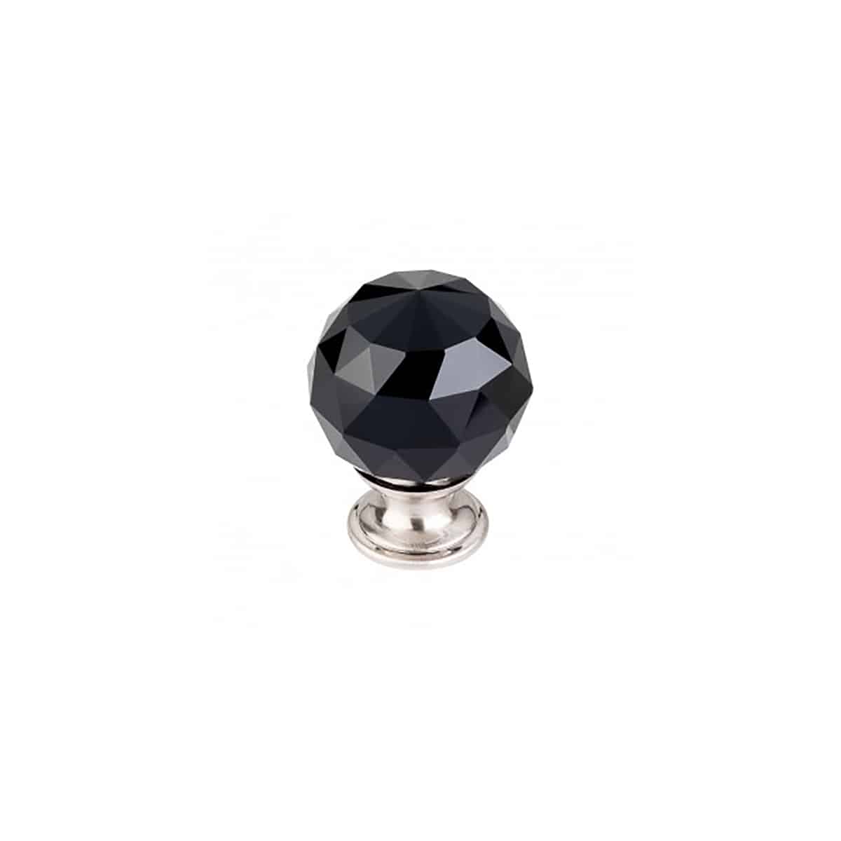 Black Crystal Knob 1-3/8 Inch