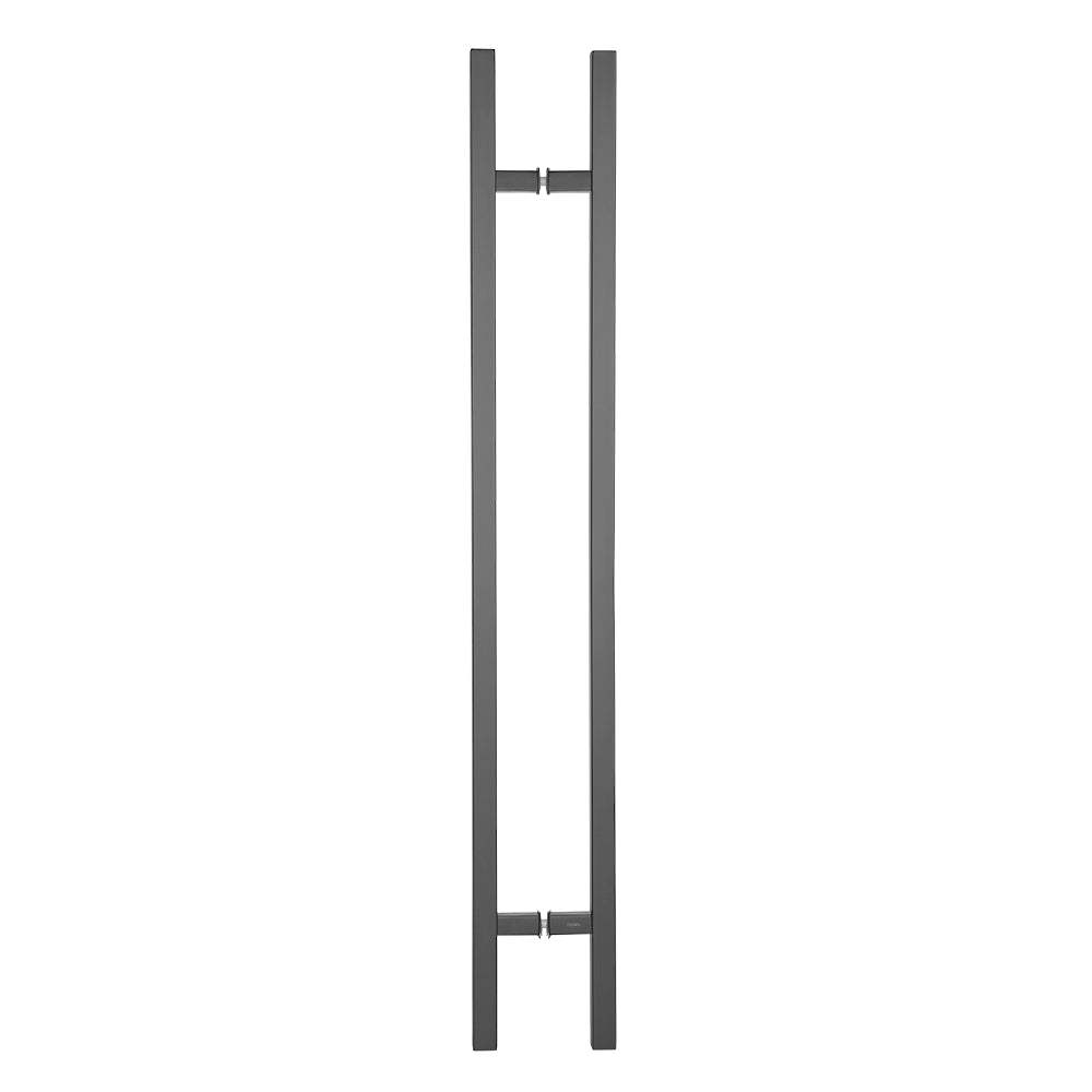 48" Back-to-Back Entry Door Pull / Push Handle - Square ‘H’ Type, Ladder Style Modern Design | Premium 304 Stainless Steel | Black Matte Finish
