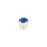 Blue Crystal Center Knob 13/16 Inch