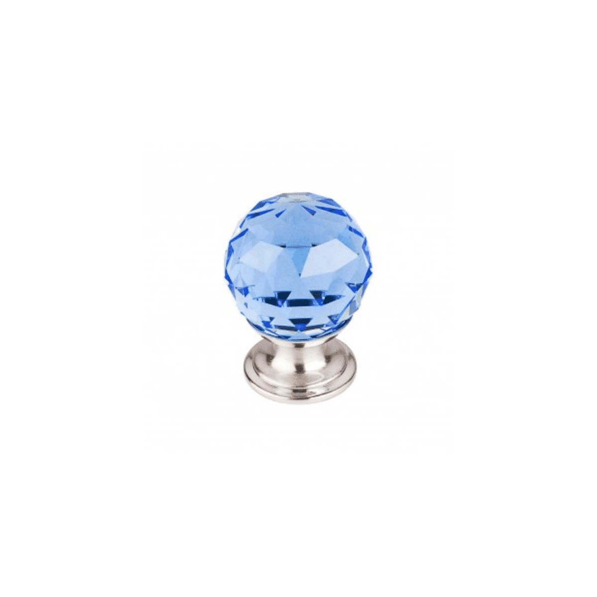 Blue Crystal Knob 1-1/8 Inch
