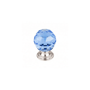 Blue Crystal Knob 1-1/8 Inch