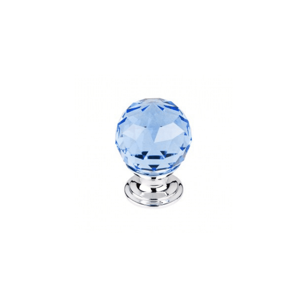 Blue Crystal Knob 1-1/8 Inch