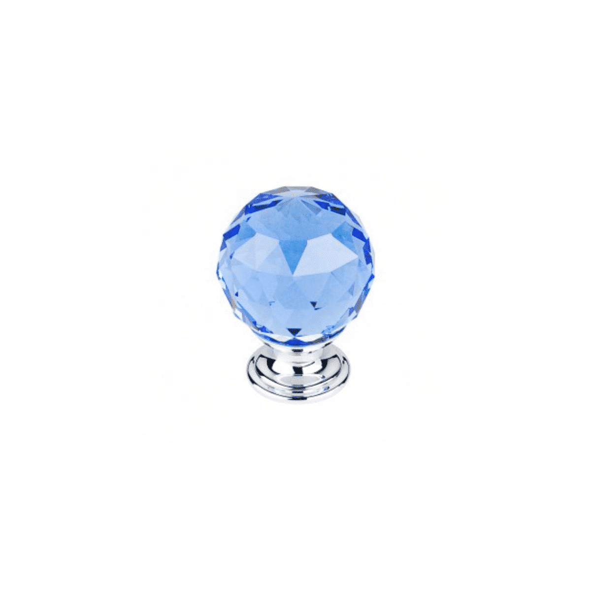 Blue Crystal Knob 1-3/8 Inch