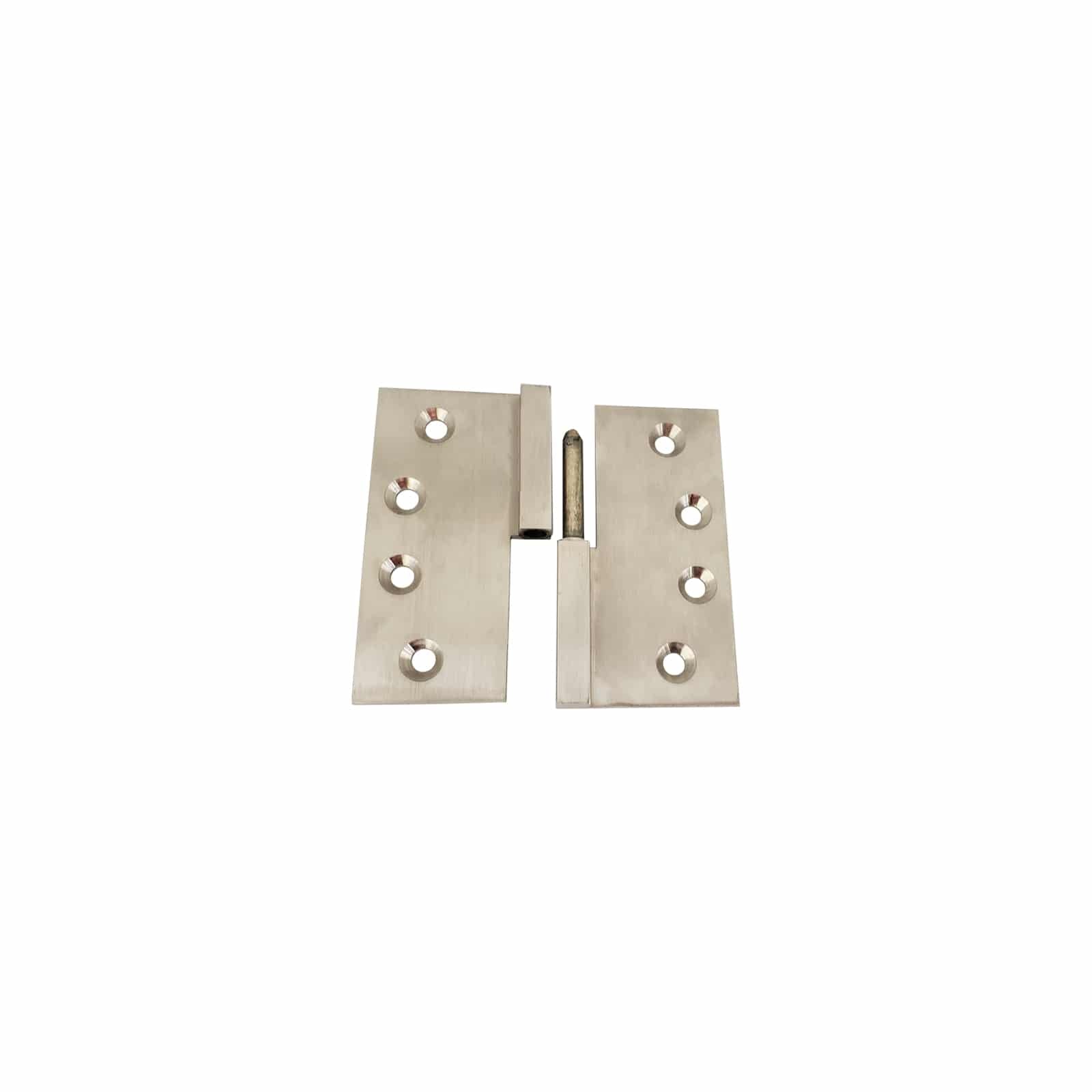 Brass Door Hinges, Lift Off Square - Satin Nickel