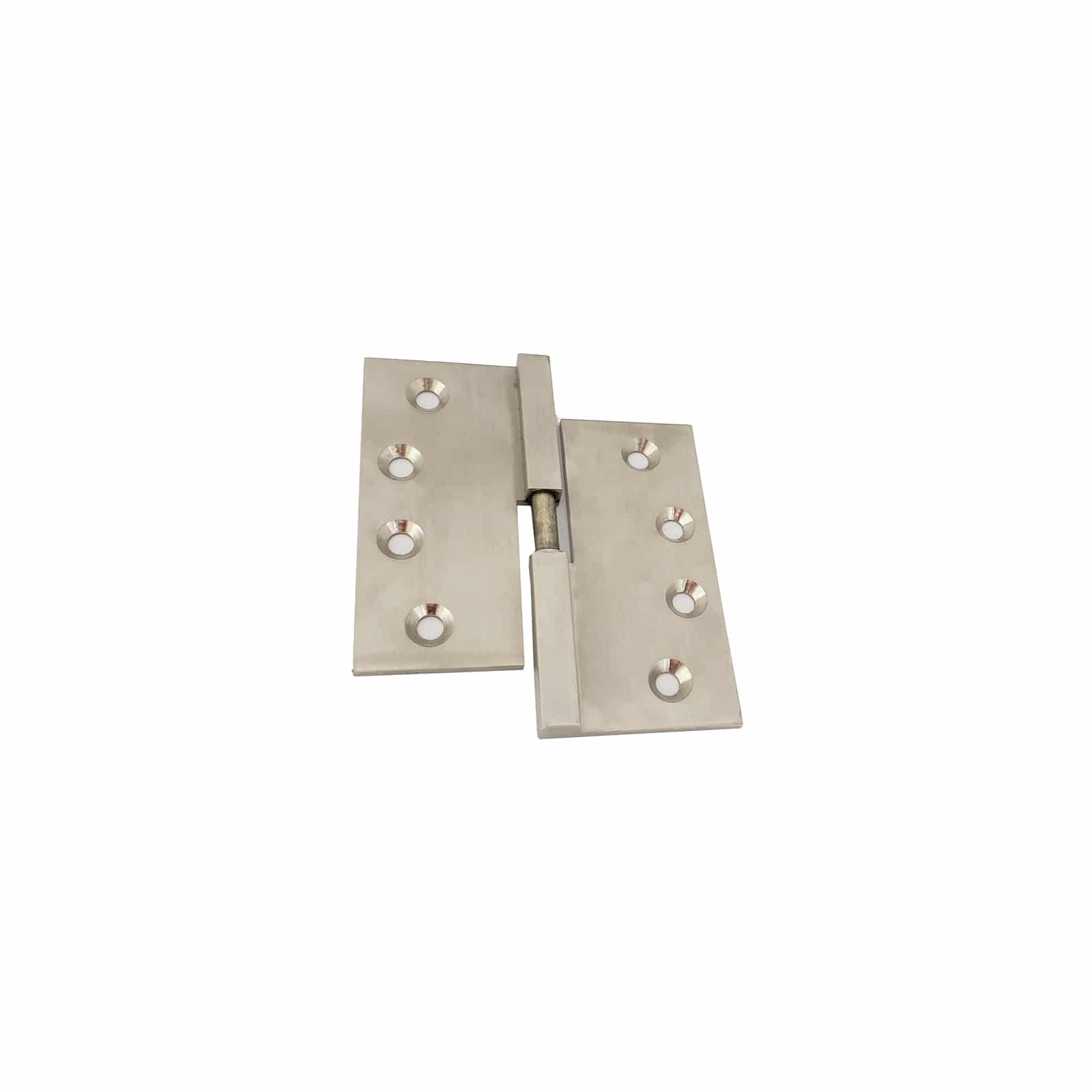 Brass Door Hinges, Lift Off Square - Satin Nickel