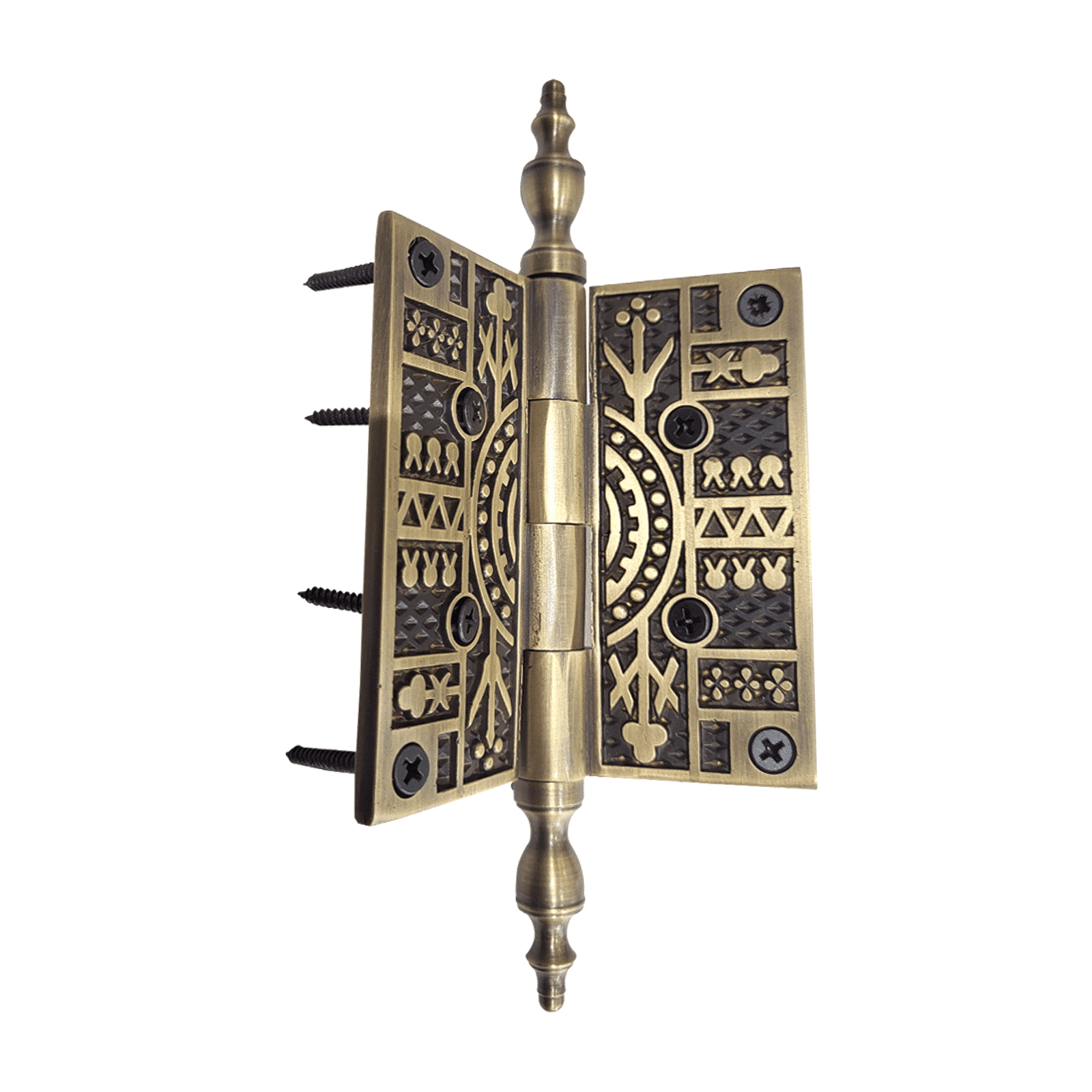 Brass Hinge 3.5"x 3.5" Decorative Antique Brass