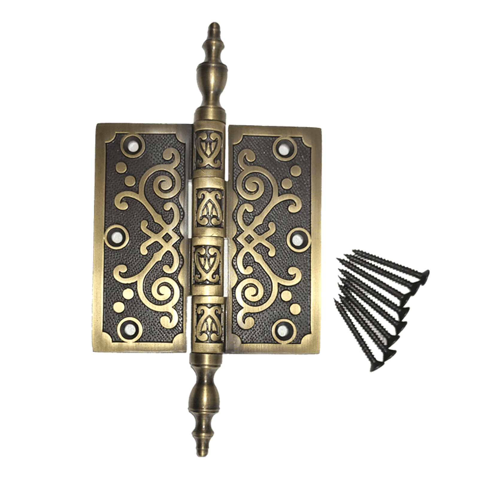 Brass Hinge 3.5"x 3.5" Decorative Antique Brass