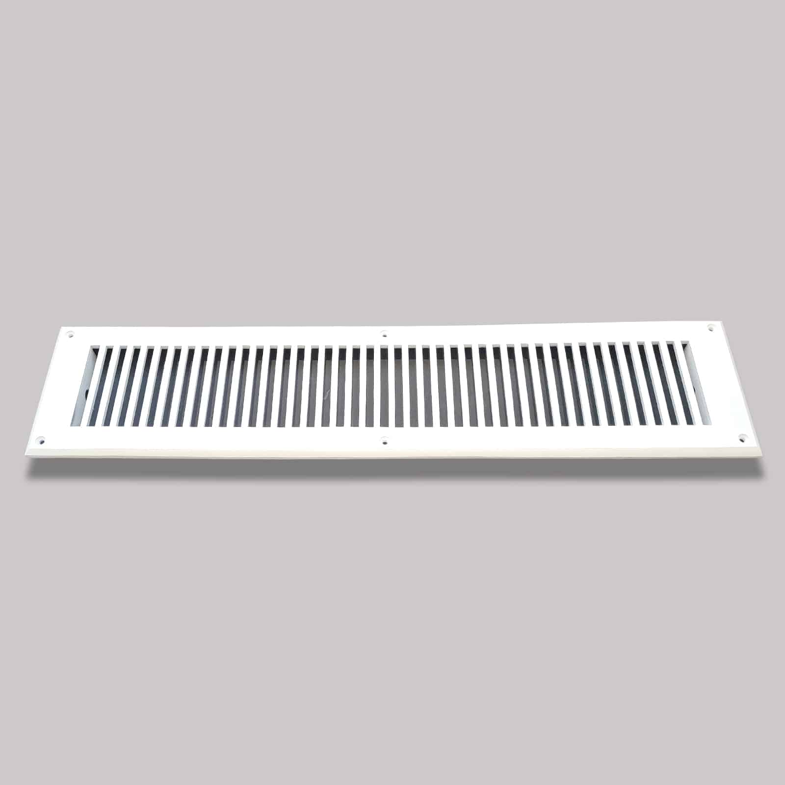Air Return Grill 3″ X 24″ Top Faceplate Size 5″ X 26″ HVAC Duct Cover Decorative High-Quality Metal – Cast Aluminum Powder Coated Re-Paintable for Walls, Ceilings, And Floors Without Damper – Handcrafted Contemporary Design (VR 102)