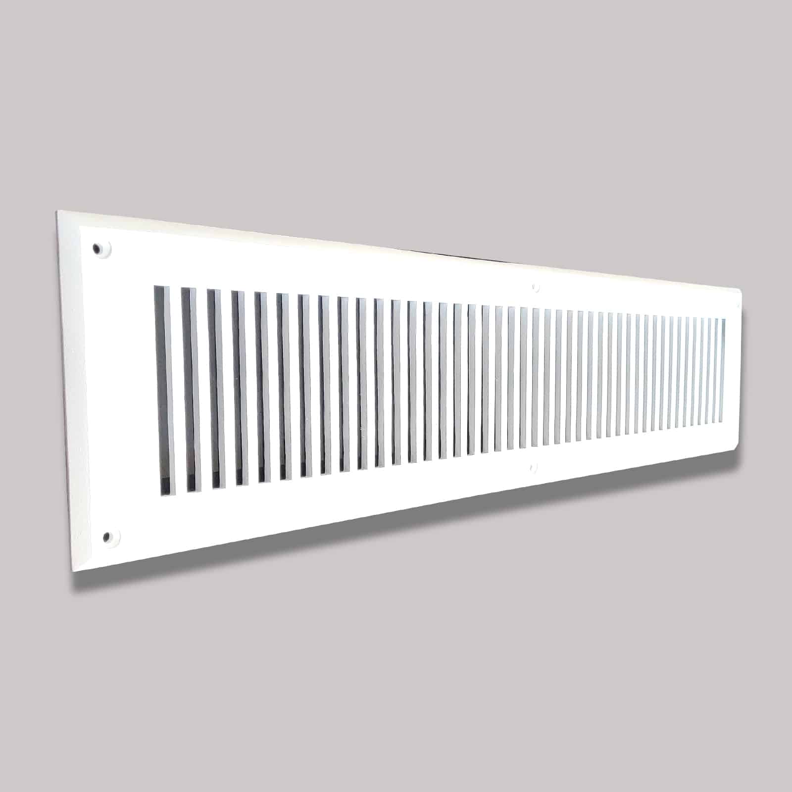 Air Return Grill 3″ X 24″ Top Faceplate Size 5″ X 26″ HVAC Duct Cover Decorative High-Quality Metal – Cast Aluminum Powder Coated Re-Paintable for Walls, Ceilings, And Floors Without Damper – Handcrafted Contemporary Design (VR 102)