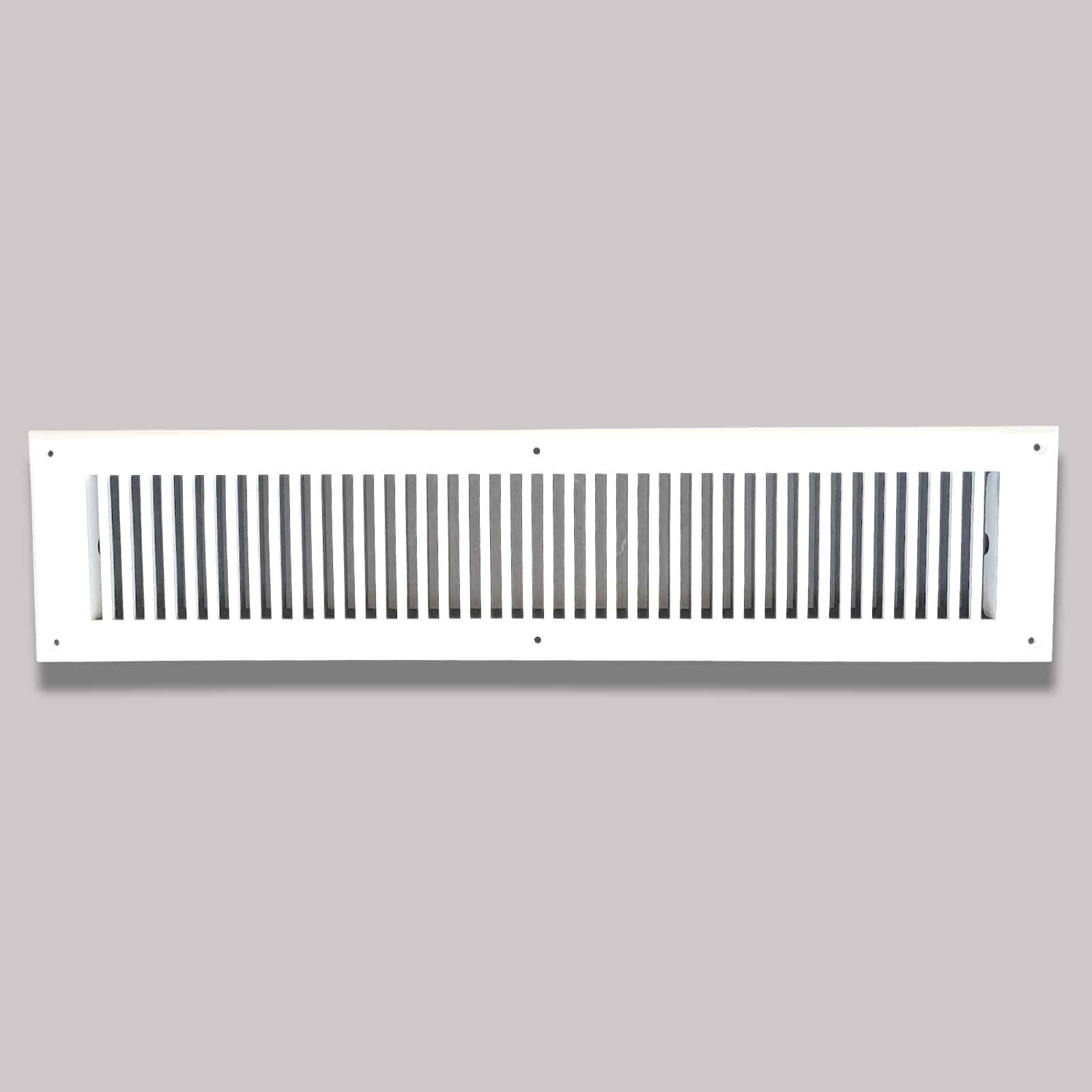 Air Return Grill 3″ X 24″ Top Faceplate Size 5″ X 26″ HVAC Duct Cover Decorative High-Quality Metal – Cast Aluminum Powder Coated Re-Paintable for Walls, Ceilings, And Floors Without Damper – Handcrafted Contemporary Design (VR 102)