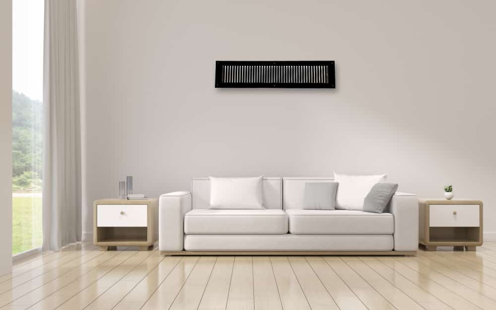 Air Return Grill 3″ X 24″ Top Faceplate Size 5″ X 26″ HVAC Duct Cover Decorative High-Quality Metal – Cast Aluminum Powder Coated Re-Paintable for Walls, Ceilings, And Floors Without Damper – Handcrafted Contemporary Design (VR 102)