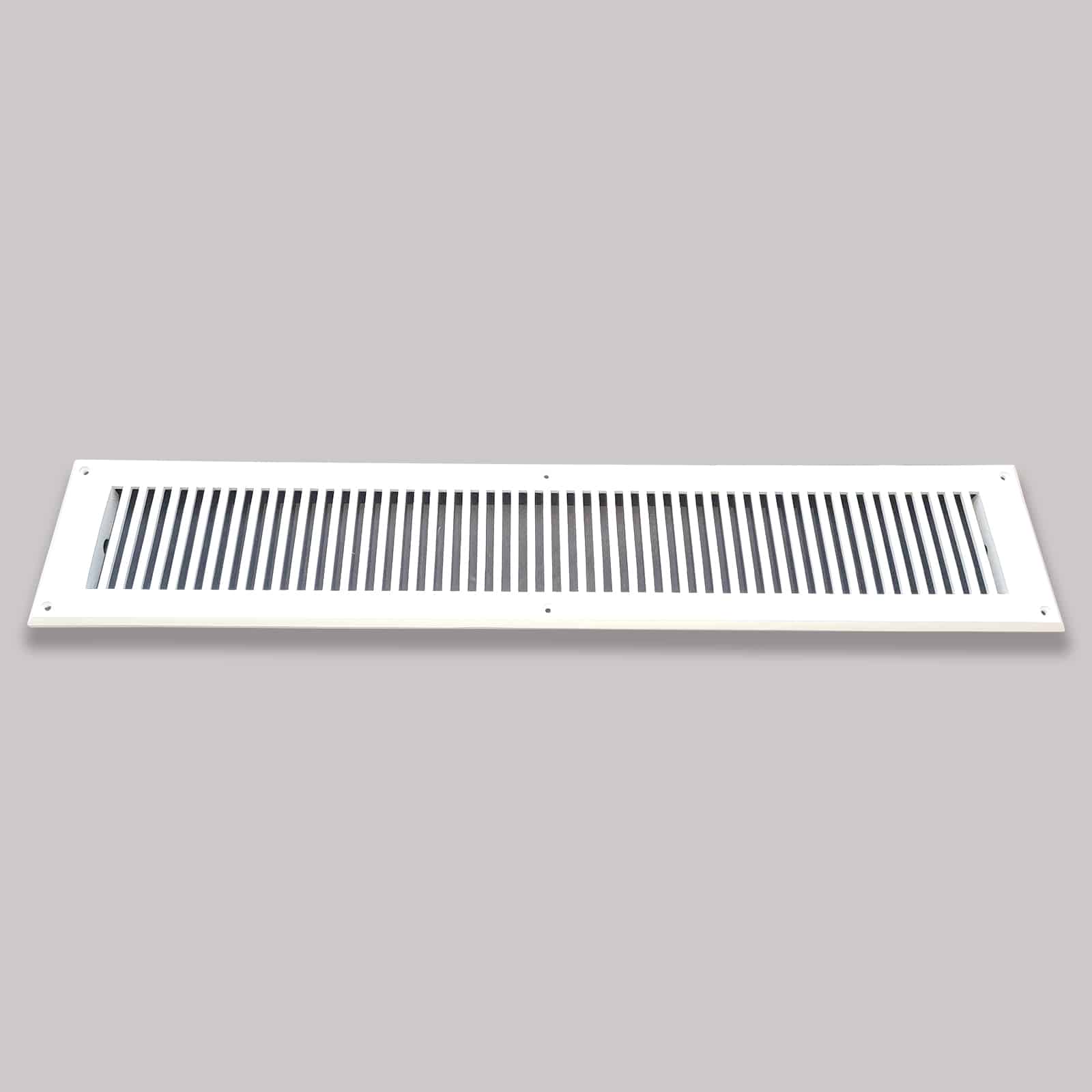 Air Return Grill 4″ X 30″ Top Faceplate Size 6″ X 32″ HVAC Duct Cover Decorative High-Quality Metal – Cast Aluminum Powder Coated Re-Paintable For Walls, Ceilings, And Floors Without Damper – Contemporary Design (VR 102)