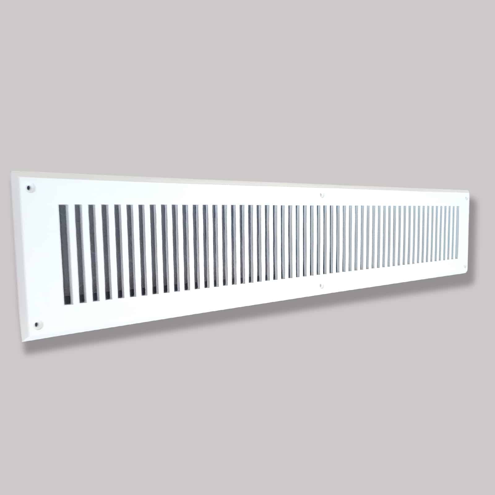 Air Return Grill 4″ X 30″ Top Faceplate Size 6″ X 32″ HVAC Duct Cover Decorative High-Quality Metal – Cast Aluminum Powder Coated Re-Paintable For Walls, Ceilings, And Floors Without Damper – Contemporary Design (VR 102)