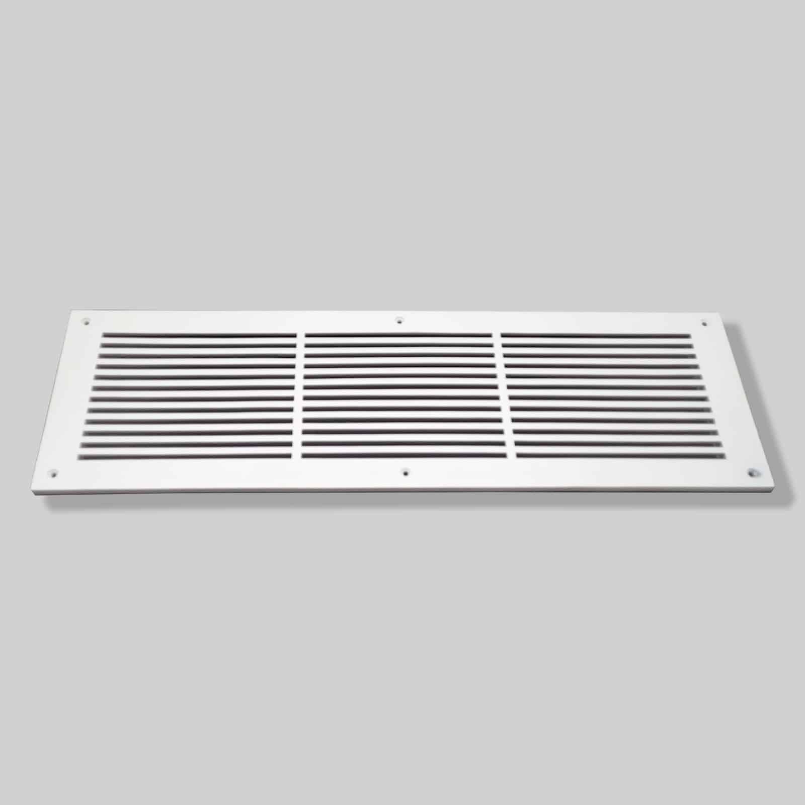 Air Return Grill 4″ X 30″ Top Faceplate Size 6″ X 32″ HVAC Duct Cover Decorative High-Quality Metal – Cast Aluminum Powder Coated Re-Paintable For Walls, Ceilings, And Floors Without Damper – Linear Design (VR 109)