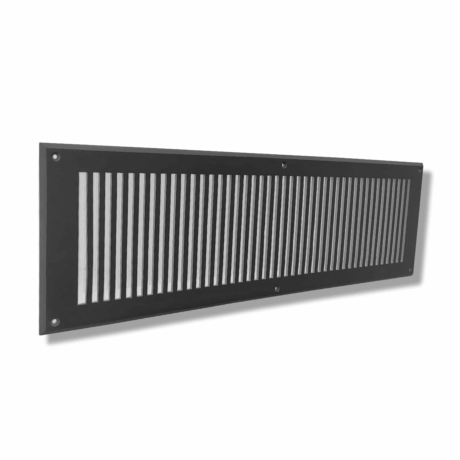 Air Return Grill 6″ X 24″ Top Faceplate Size 8″ X 26″ HVAC Duct Cover Decorative High-Quality Metal – Cast Aluminum Powder Coated Re-Paintable For Walls, Ceilings, And Floors Without Damper – Contemporary Design (VR 102)