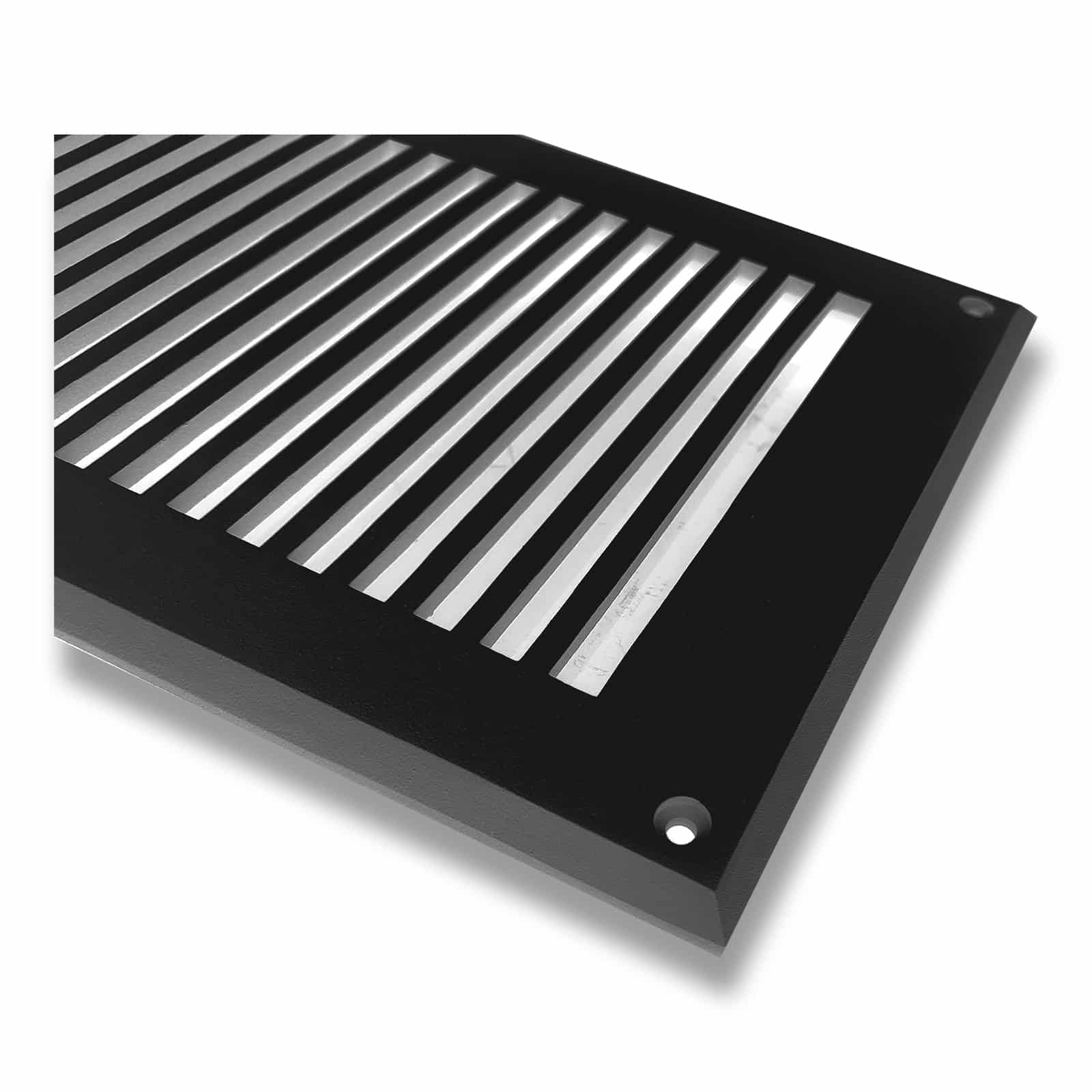 Air Return Grill 6″ X 24″ Top Faceplate Size 8″ X 26″ HVAC Duct Cover Decorative High-Quality Metal – Cast Aluminum Powder Coated Re-Paintable For Walls, Ceilings, And Floors Without Damper – Contemporary Design (VR 102)
