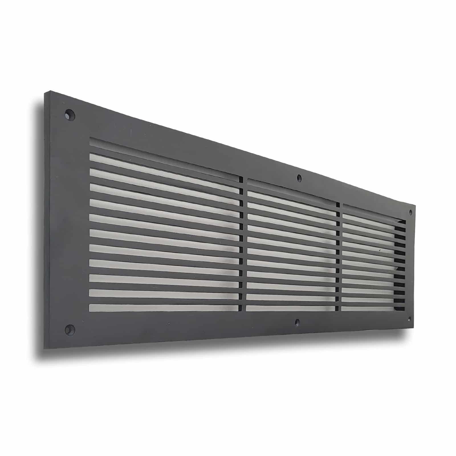Air Return Grill 6″ X 24″ Top Faceplate Size 8″ X 26″ HVAC Duct Cover Decorative High-Quality Metal – Cast Aluminum Powder Coated Re-Paintable For Walls, Ceilings, And Floors Without Damper – Linear Design (VR 109)