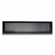 Air Return Grill 6″ X 30″ Top Faceplate Size 8″ X 32″ HVAC Duct Cover Decorative High-Quality Metal – Cast Aluminum Powder Coated Re-Paintable For Walls, Ceilings, And Floors Without Damper – Contemporary Design (VR 102)