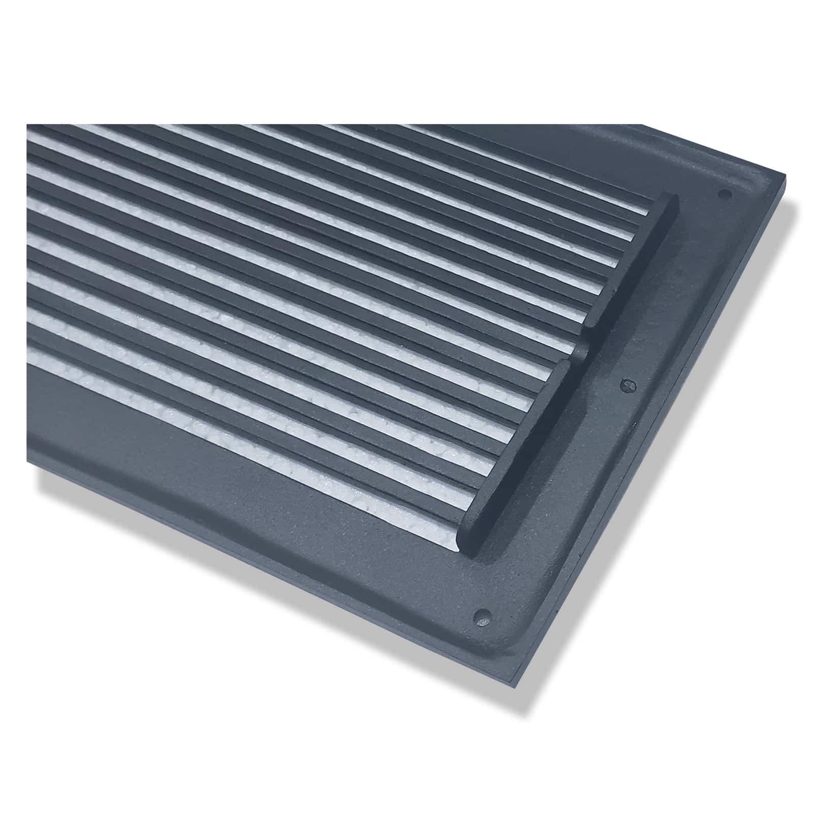 Air Return Grill 6″ X 30″ Top Faceplate Size 8″ X 32″ HVAC Duct Cover Decorative High-Quality Metal – Cast Aluminum Powder Coated Re-Paintable For Walls, Ceilings, And Floors Without Damper – Linear Design (VR 109)