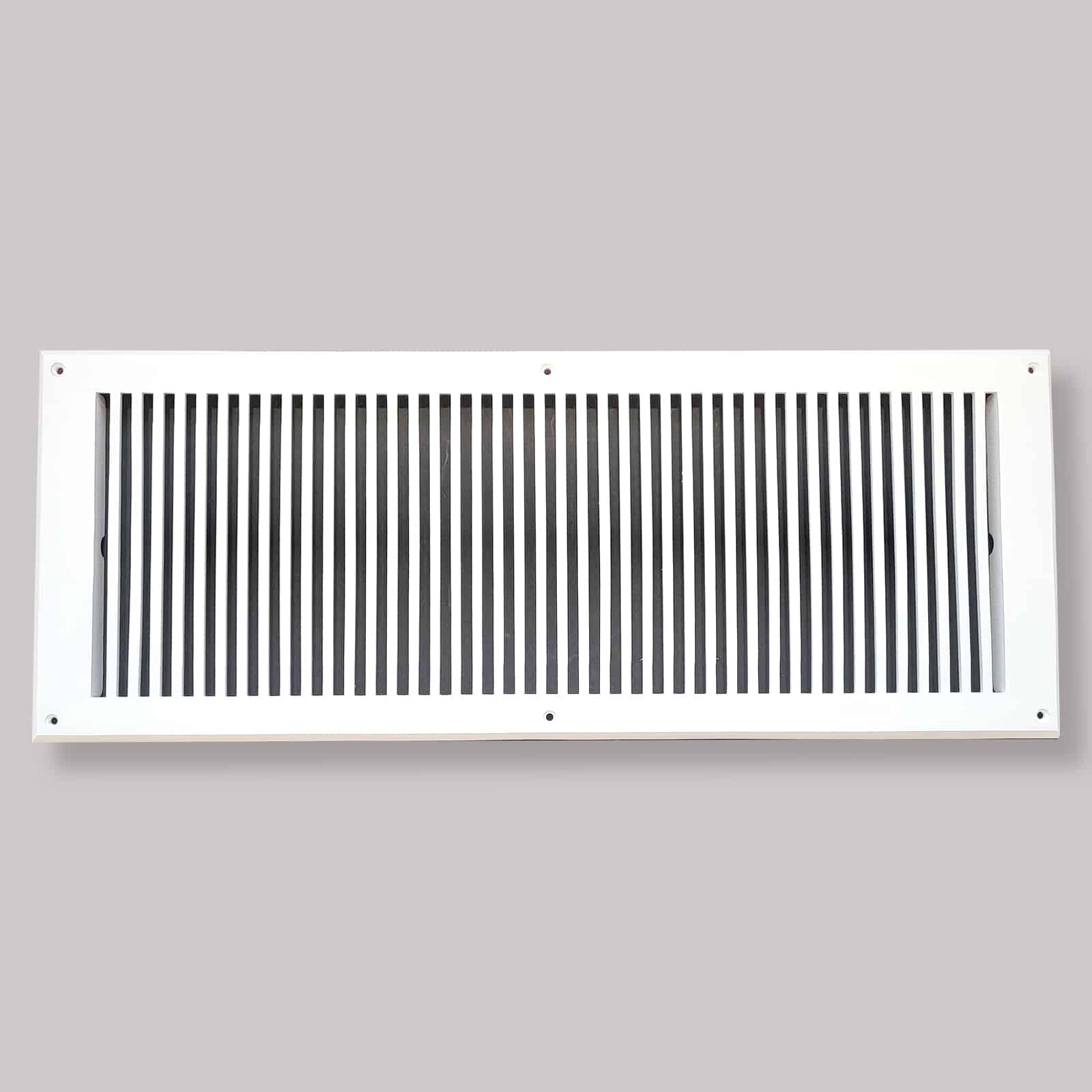 Air Return Grill 8″ X 24″ Top Faceplate Size 10″ X 26″ HVAC Duct Cover Decorative High-Quality Metal – Cast Aluminum Powder Coated Re-Paintable For Walls, Ceilings, And Floors Without Damper – Contemporary Design (VR 102)